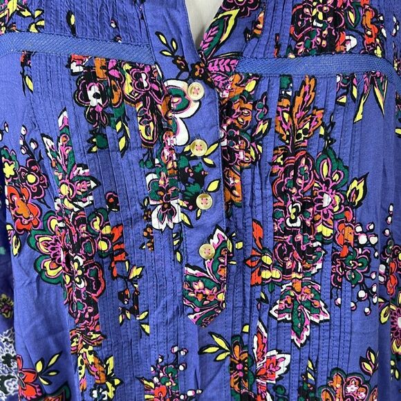 Anthropologie Blue Floral Mini Dress - Picture 5 of 10